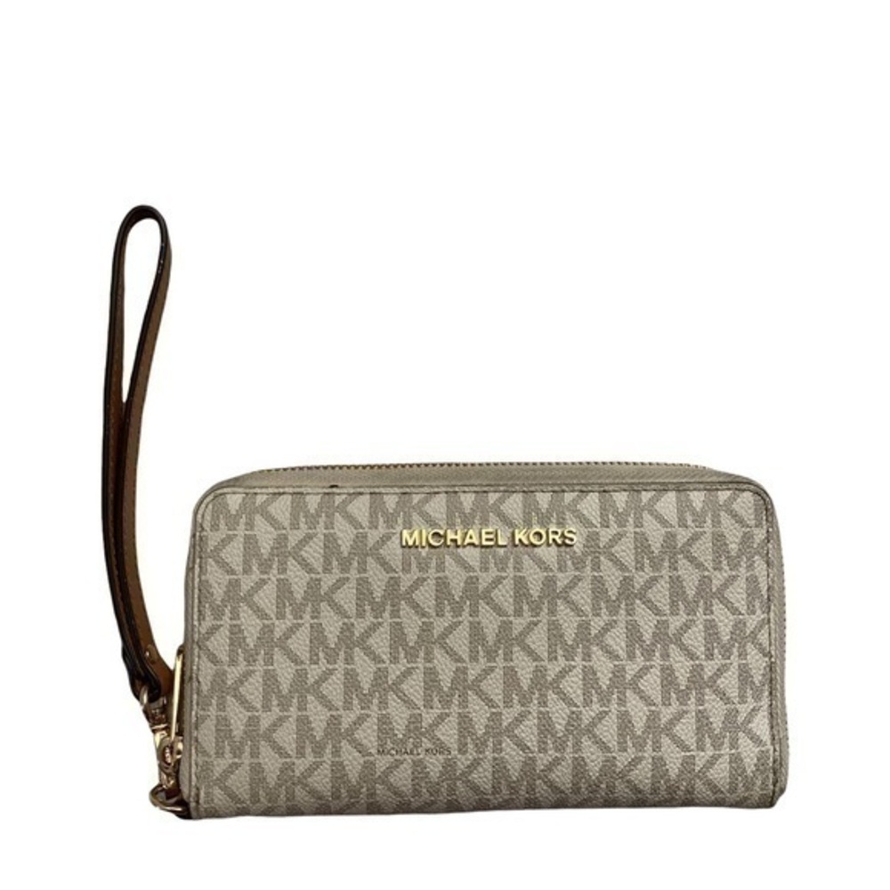 Michael kors white signature mk wristlet wallet clutch bag - Picture 1 of 16